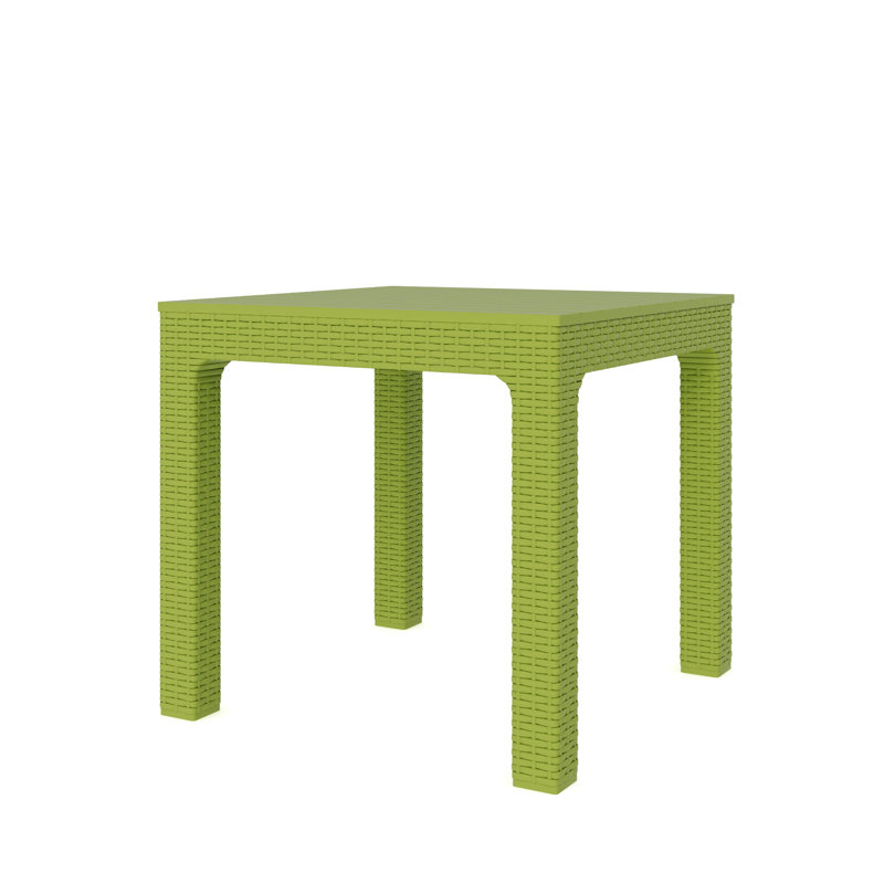 Sherrick Square Outdoor Dining Table , 31.5'' in. W 31.5'' in. D, Green