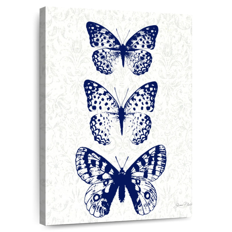 Brampt Indigo Butterfly Study, 48" H x 32" W