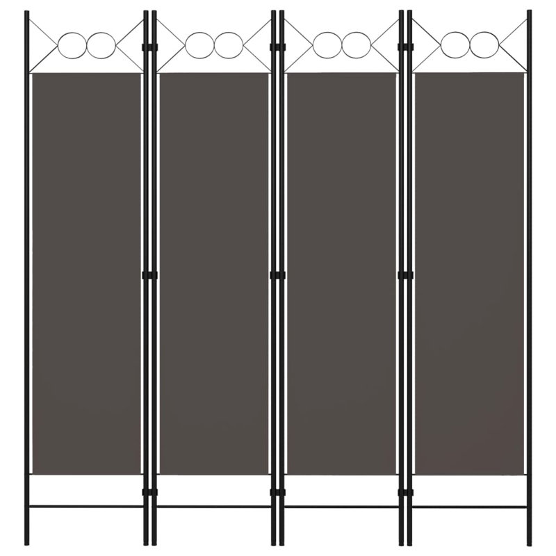 Tati 457.2cm H Folding Room Divider, Anthracite, 4