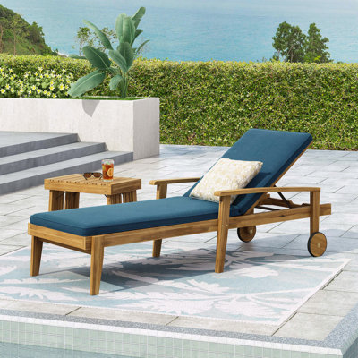 Chaise Lounge Cushioned Easy Clean Water Resistant