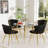 36-Inch Round Tempered Glass Dining Table for 2-4 Space-Saving Small Kitchen Table with Heavy-Duty Metal Legs Perfect for Dining Room, Apartment-1634712185