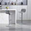 Ensemble de 2 tabourets de bar - tabourets de bar modernes en cuir de polyuréthane à hauteur de comptoir avec dossier, îlots de cuisine pivotants à hauteur réglable, sans accoudoirs, grande base - gris-426305286