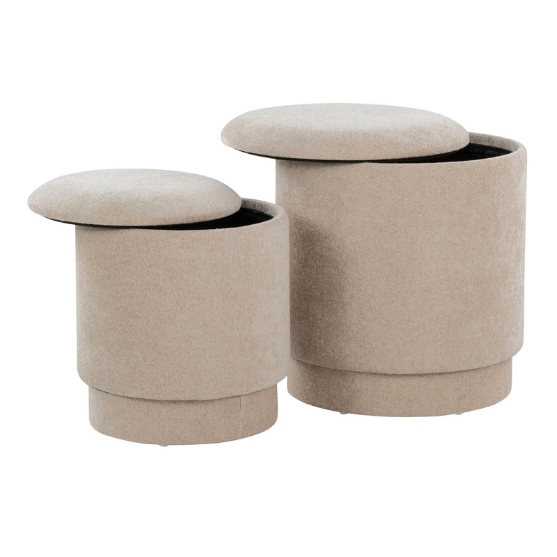 Ensemble de repose-pieds Marla par Lumisource, Beige