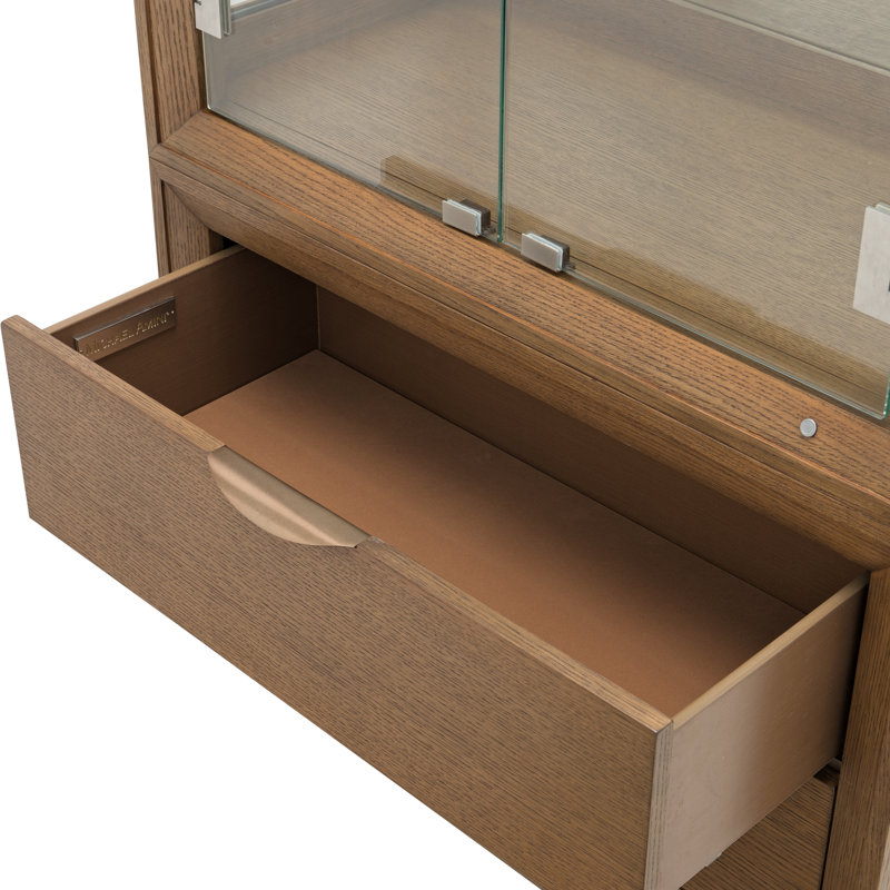 Portrait Display Cabinet - Sienna Brown