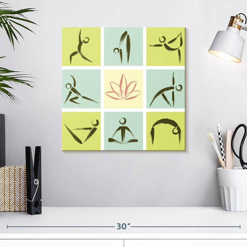 Pose de yoga Kerrick Lotus Zen, H 16 po x l 16 po