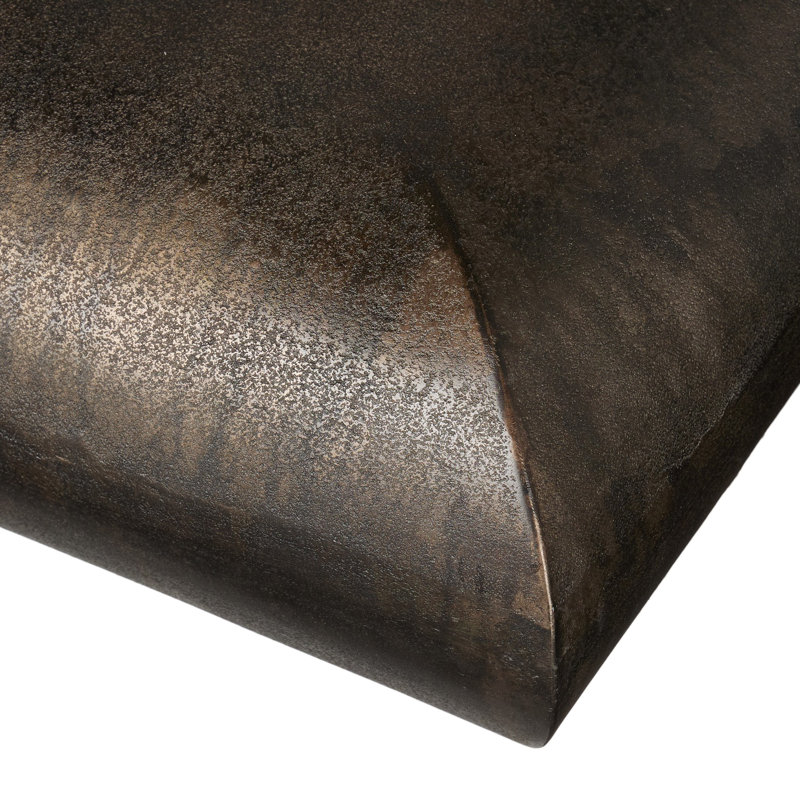 Ambra Outdoor Square Coffee Table, Distressed Bronze