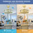 Luxury 20" Gold Prismatic Crystal Flush Mount Ceiling Fan with Lights, Modern Invisible Blades Chandelier Fan Light for Elegant Home Decor,Aureole Radiance,6 G9(Bulb excl)-568020216-568020217