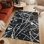 Machine Washable Archie Black/Gray Rug