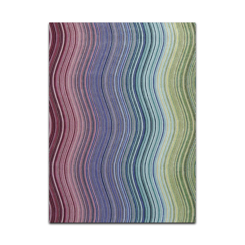 Tapis à motif géométrique tissé coloré, Rectangle 3 pi 11 po x 5 pi 10 po