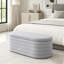 Banc de rangement moderne avec repose-pieds ovale-130059829
