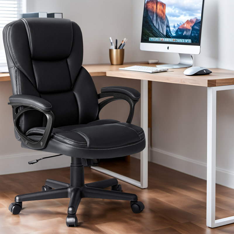 Jairden Executive Chair with Headrest, Black