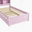Lit plateforme avec lit gigogne et tablette de rangement
