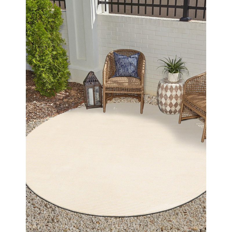 Tapis contemporain Niall Pebble Stones, Rond 3 pi 3 po