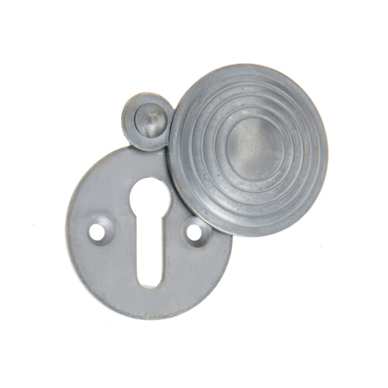 Reeded Escutcheon, Satin Chrome
