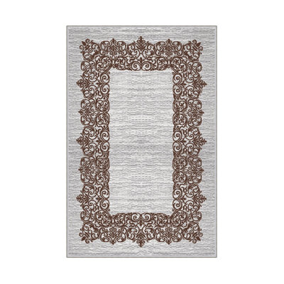 Premium Hall Carpet, 2.6 x 4.9 Feet, 100% Polyester, 650 gr/m² | Antibacterial, Non-Slip PVC Dot Underside, 0.3 in Pile Height | Machine Washable, 3D Digital Print, Durable & Stylish for Home Décor