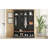 Rustic Farmhouse Hall Tree With 8 Hooks, Practical Entryway Bench And Open Compartments, 76.7H Modern 3-In-1 Wooden Style Coat And Shoe Rack-53091449