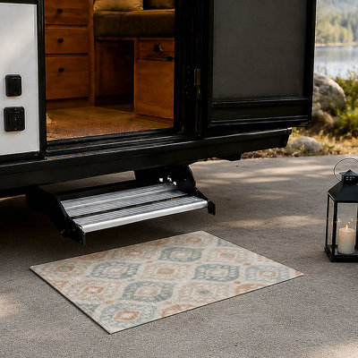 Tapis ikat intérieur / extérieur lavable à la machine Lamanna ACN3123