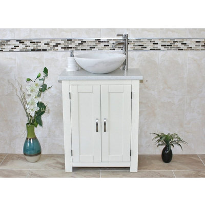 Roberge 650mm Single Bathroom Vanity with Vessel Stone Basin