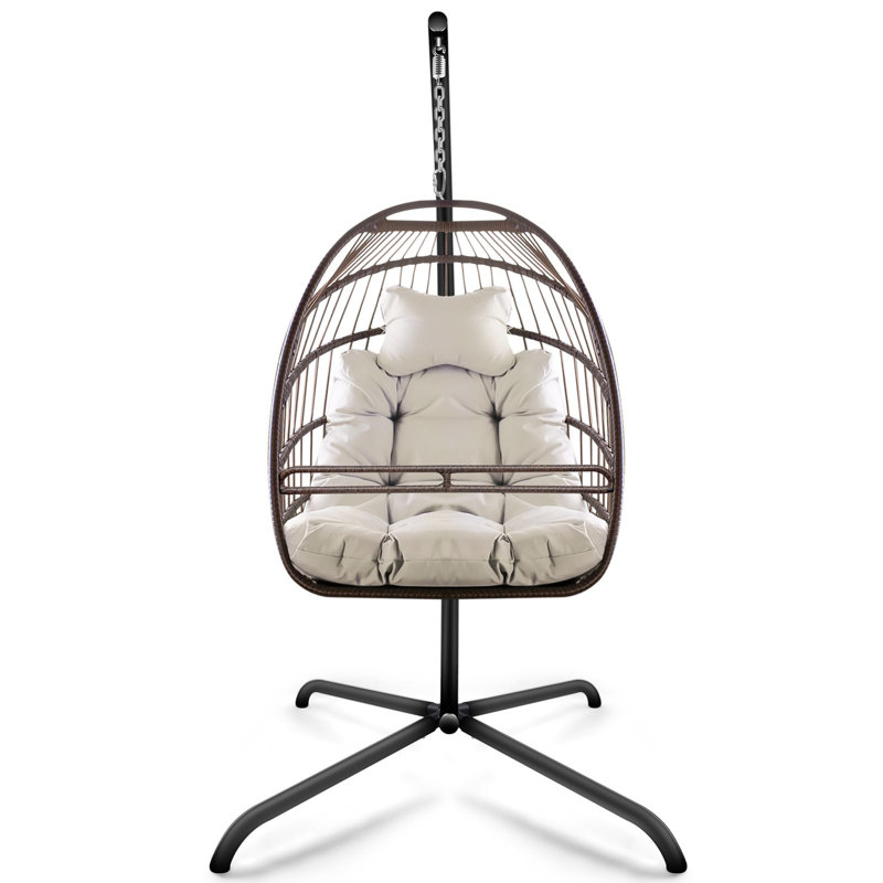 Skye Porch Swing, Brown/Beige, Light Beige