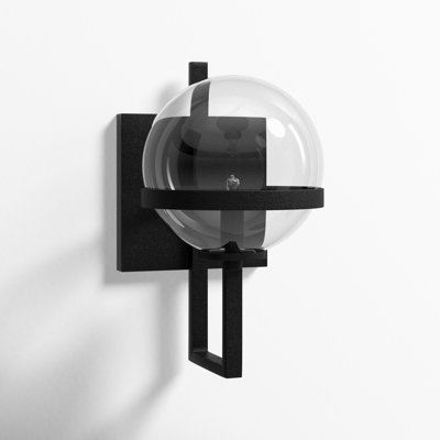 Savon Single Light Glass Dimmable Armed Sconce