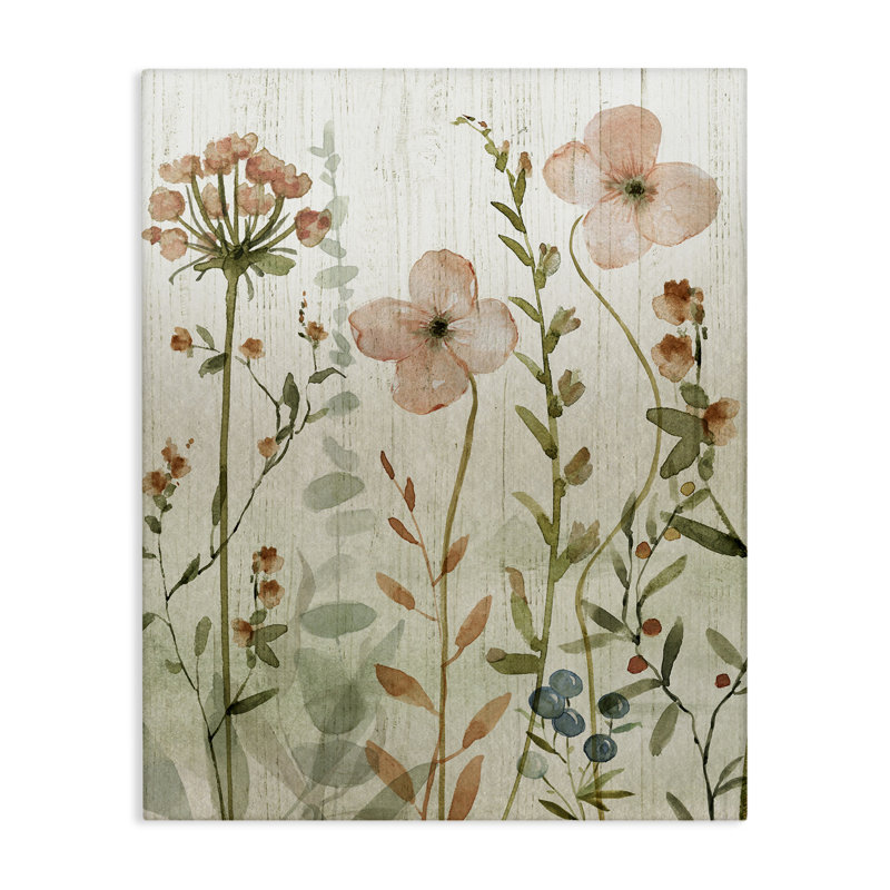 «Soft Florals over Rustic Canvas», art par Livi Finn, H 30 po x l 24 po