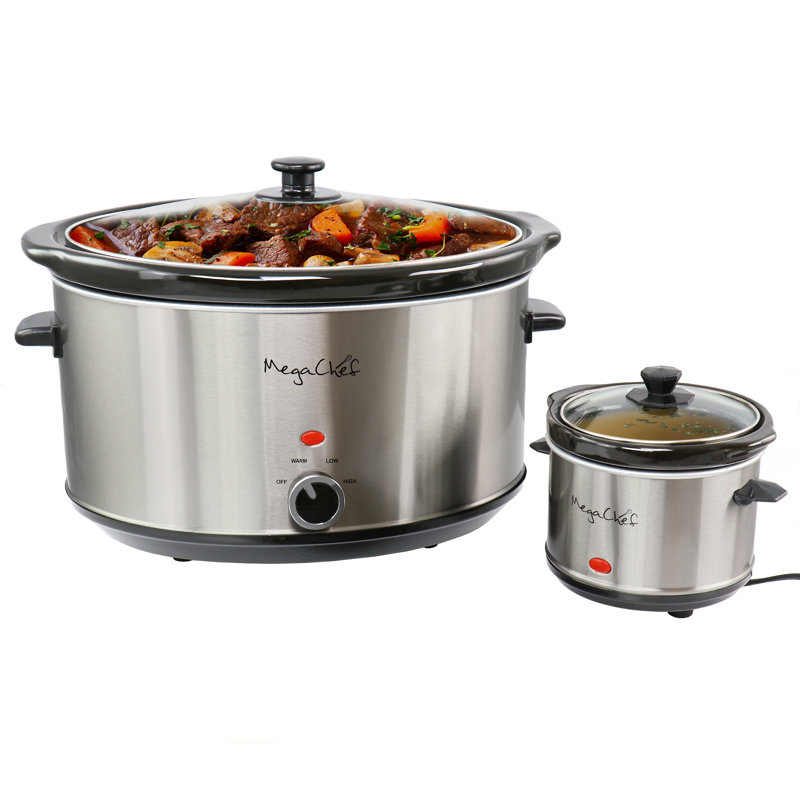 Mijoteuse MegaChef 8 litres avec mini réchaud 0,6 litre