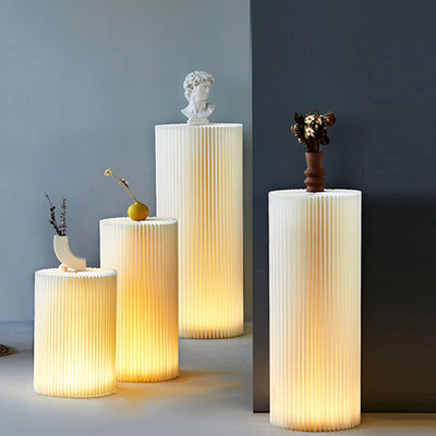 Présentoir pliable à piédestal, élévateur décoratif pliable
