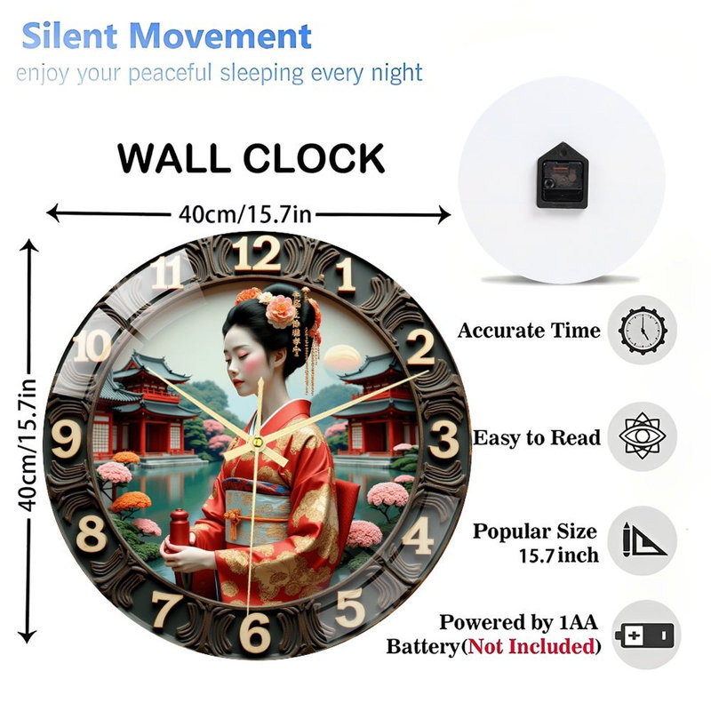 Horloge murale 16 po