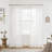 Semi Sheer Scalloped Edge White Coastal Beach Window Curtains for Living Room Bedroom 2 Panels Rod Pocket-1854734667-1869890797