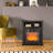 27" Electric Fireplace Heater with Mantel, Remote Control-104234752