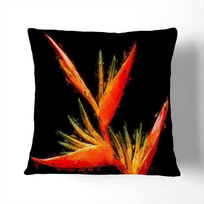 Floral Square Cushion, 55cm H x 55cm W x 20cm D, White