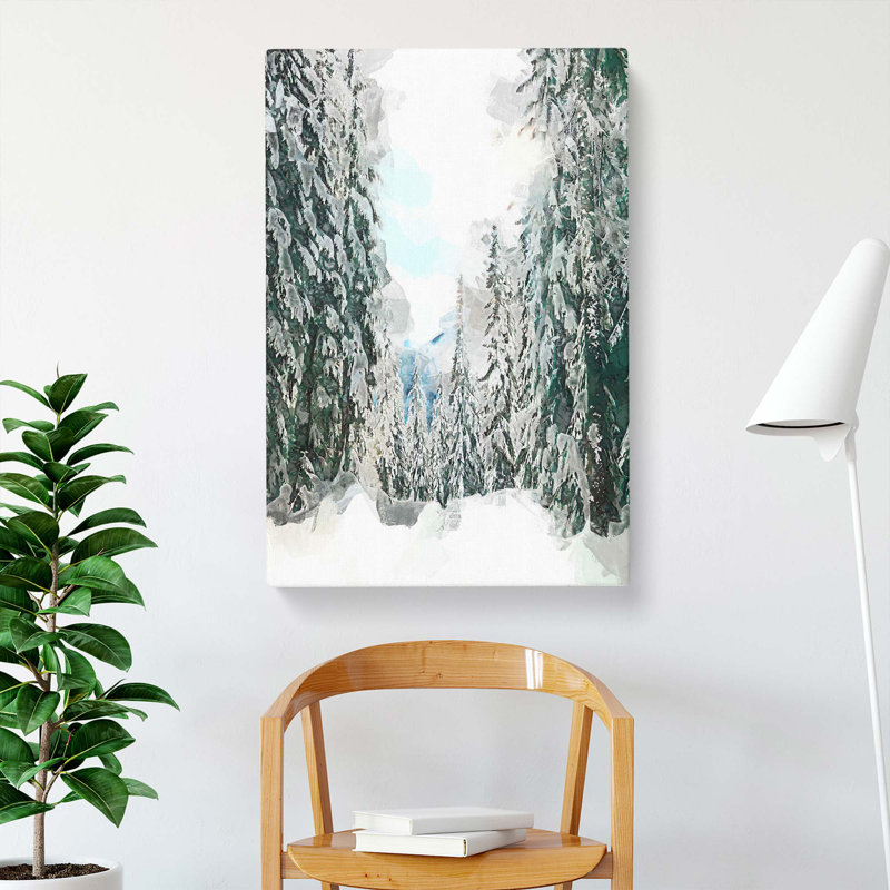 Winter Trail in Abstract - Wrapped Canvas, 50cm H x 35cm W x 3cm D