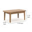 Table basse d'extérieur Nea, plateau rectangulaire en bois brun naturel de 38 pouces