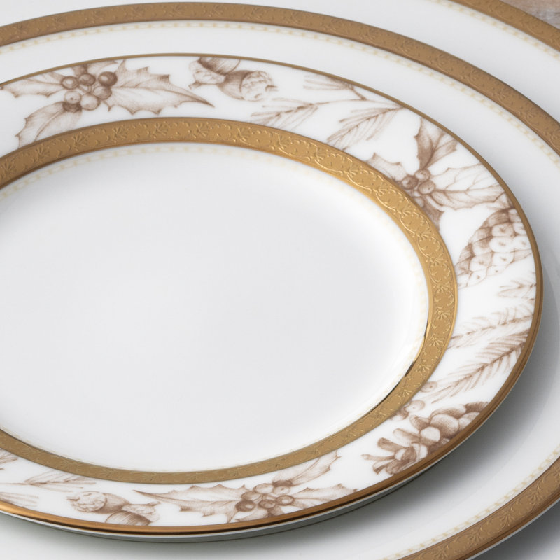 Assiettes à hors-d'œuvre Noritake Charlotta Gold, 6-1 / 4 po