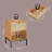 Bosonohy Boho Natural Rattan 2-Drawer Nightstand-109266658