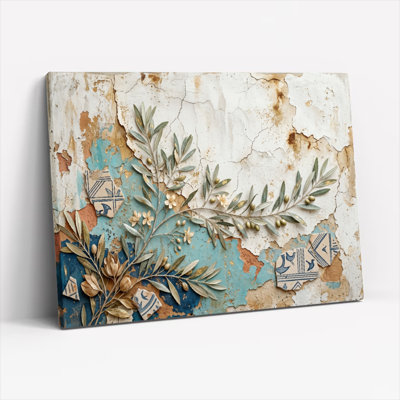 Ensemble de 1 tableau sur toile « Branche d'olivier »