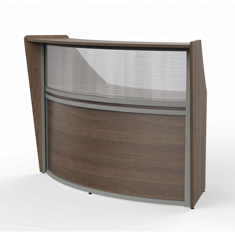 Synthetic Laminate Reception Desk, Walnut