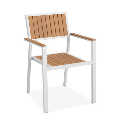 Ensemble de 6 chaises de patio d'extérieur en aluminium Loddon