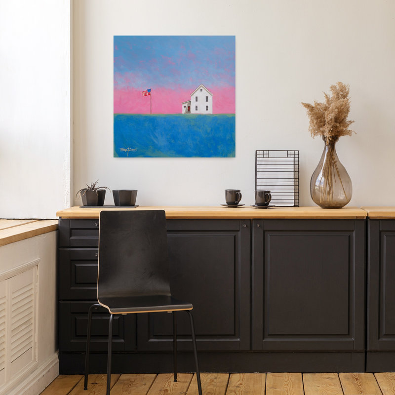 Echoes I, art abstrait contemporain, paysage, H 18 po x l 18 po
