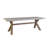 Fleur 74" Long Solid Wood Patio Dining Set with Cushions