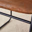 Ensemble de 4 chaises rétro en suède brun, tabourets de bar confortables, tabouret de bar