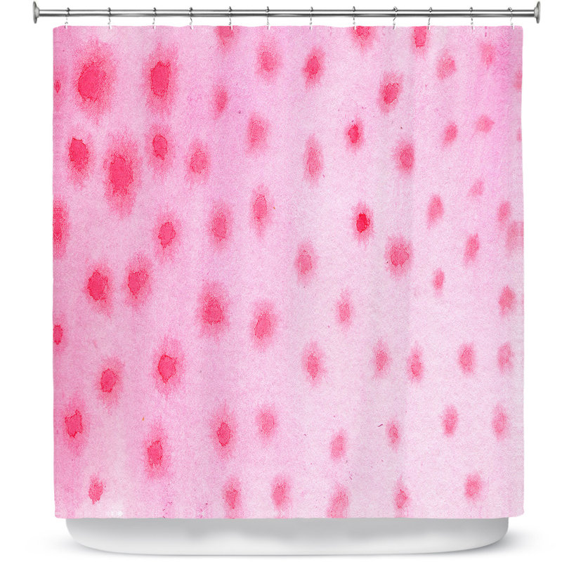Rideau de douche simple artsy spots, Rose