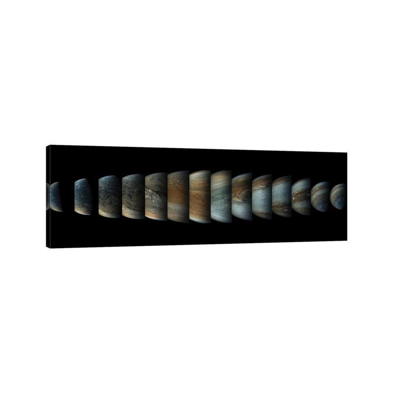 Planet Jupiter by Stocktrek Images - Wrapped Canvas Panoramic Print, 30.48 cm H x 91.44 cm W x 1.91 cm D