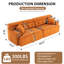 Siège de compression orange avec canapé spacieux intérieur confortable pour se divertir et se détendre-121051100