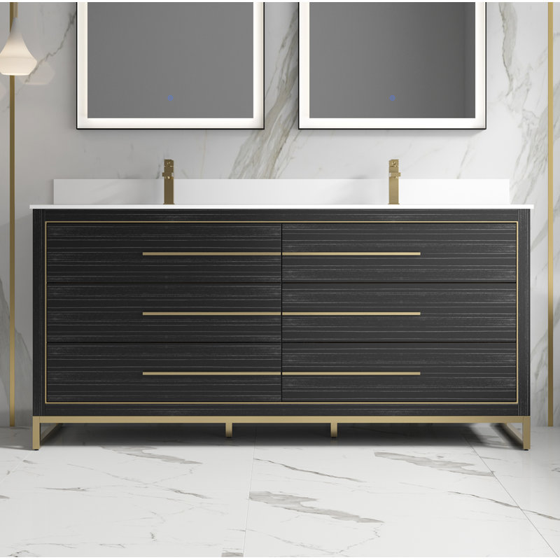Ensemble de meuble-lavabo double 72 po Emilis