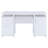 Rochelle White Computer Desk With 2 Drawers And Cabinet
