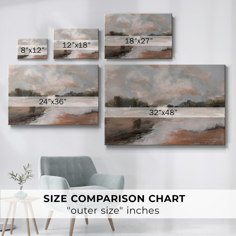 Toile tendue avec galerie South Pond, H 12 po x l 18 po