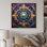 «Retro Gold Floral Mandala Magic», reproduction sur toile encadrée