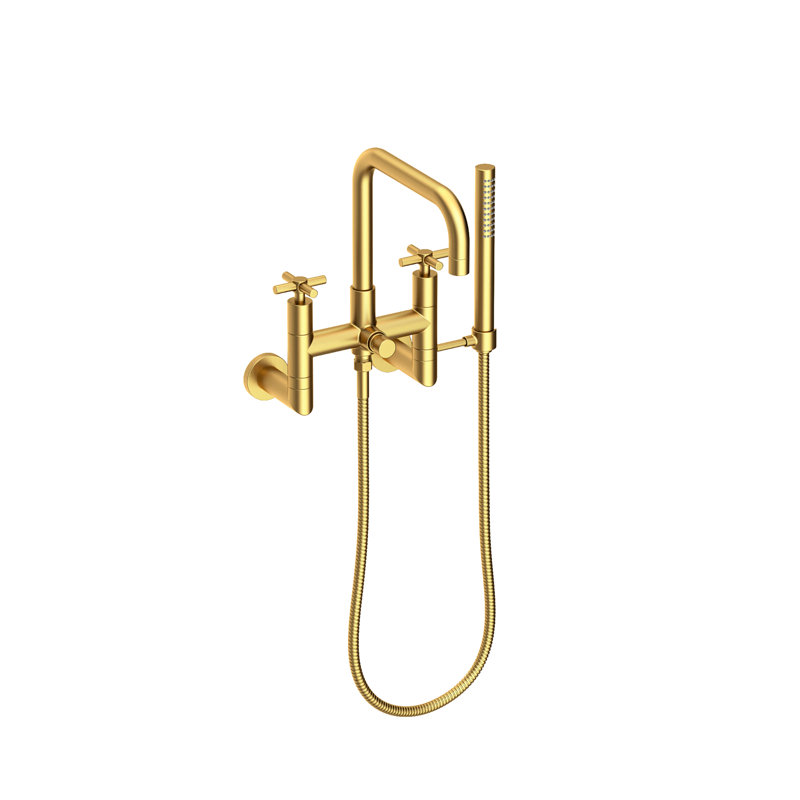 Exposed Tub & Hand Shower Set - Wall Mount, Satin Bronze