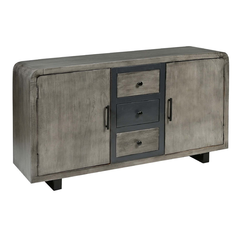 Lonetta 55" Wide 3 Drawer Mango Sideboard